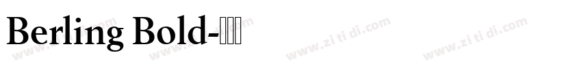 Berling Bold字体转换